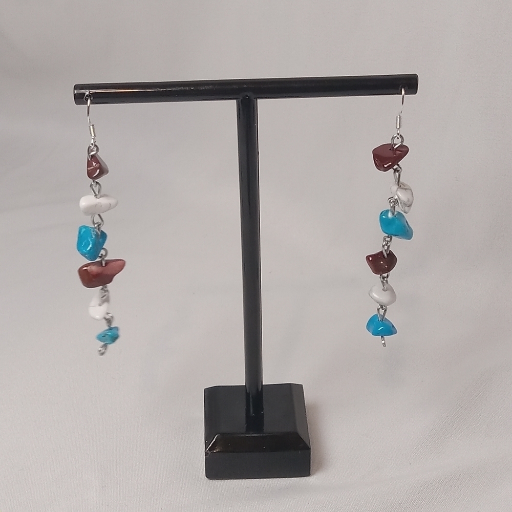 Hand Crafted Vibrant Gemstone Earrings